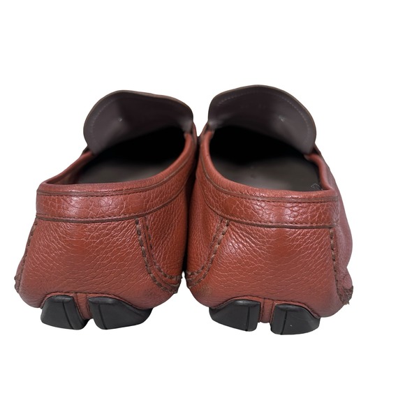 Salvatore Ferragamo Front Siena Tan Calf Leather Gancini Loafers Mens 11 EEE main image 12